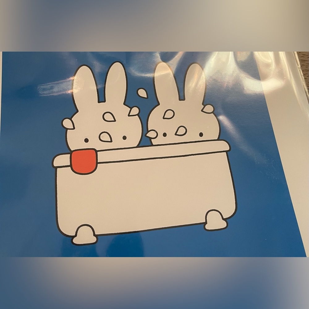 MIFFY-Imported (NWT) 11x14 Print-Miffy in a Bubble Bath - Picture 5 of 9